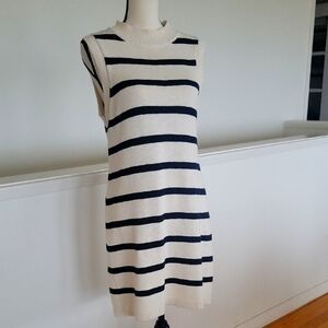 Sanctuary Black and White Striped Knit Mini Dress